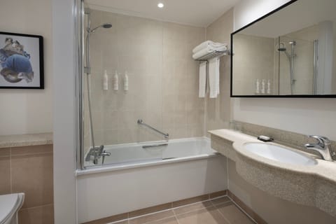 Superior Room, 1 Queen Bed | Bathroom | Combined shower/tub, eco-friendly toiletries, hair dryer, towels