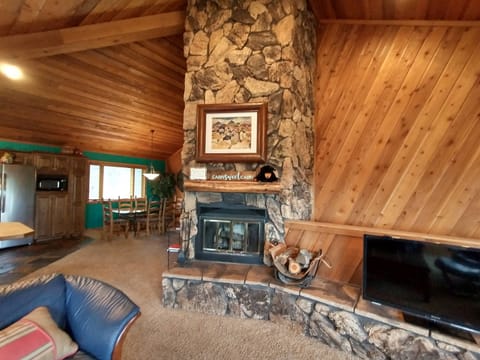 Watch your favorite shows and movies on the large flat screen smart TV