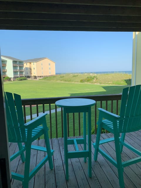 View from Deck with New Chairs and Table