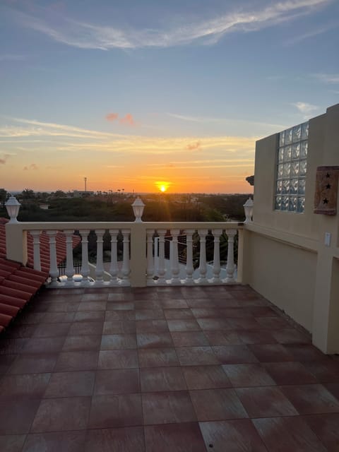 Sunset view from the upper patio