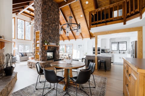 Board games or a family meal work great at this table.