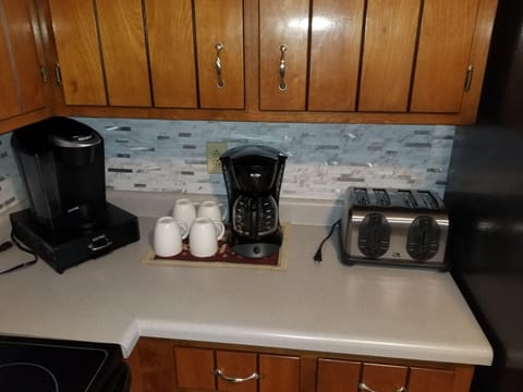 Breakfast area for coffee and toast