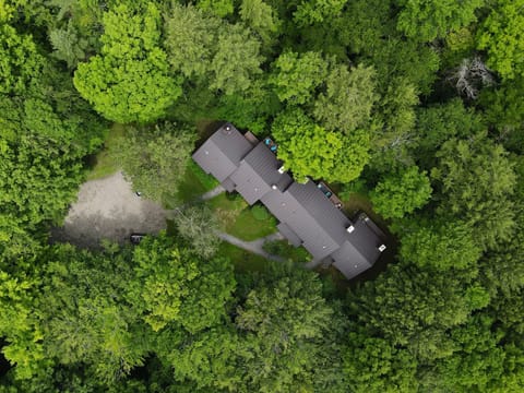 The Vermont Sugar Maple is nestled in the trees. A perfect Vermont getaway.