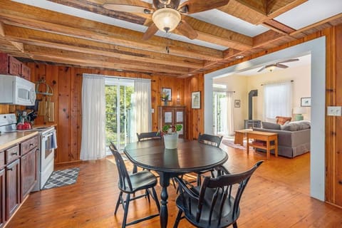The dining table is a great place for cards and mapping the day's adventure