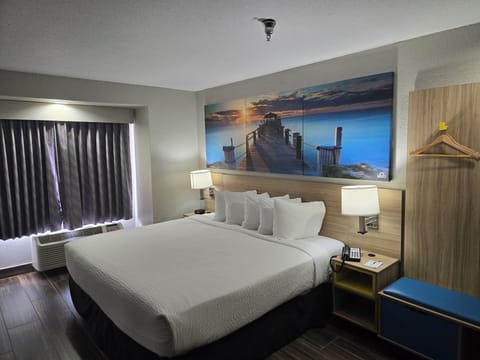 Room, 1 King Bed, Non Smoking | Individually decorated, individually furnished, desk, laptop workspace