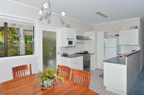 Fridge, microwave, stovetop, toaster