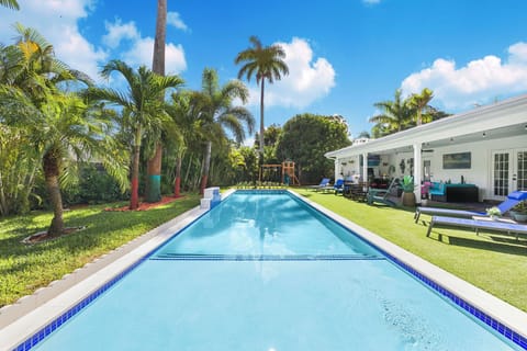 50-foot long pool perfect for labs & a sun deck to cool off