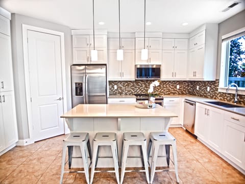 Fully stocked and equipped kitchen