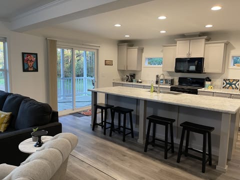 Kitchen and bar area