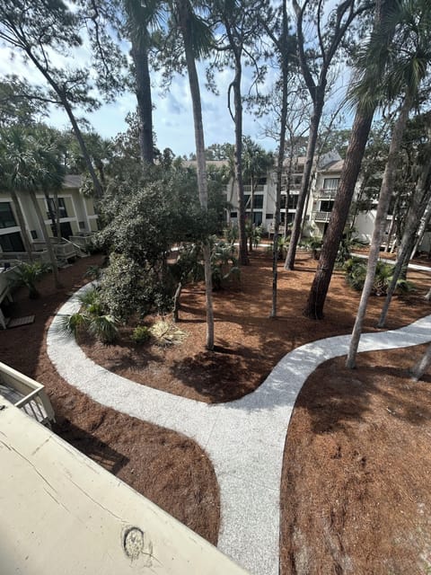 Newly installed walking paths throughout the complex grounds.  