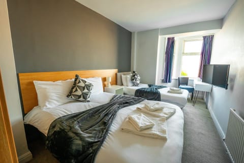 Individually decorated, individually furnished, desk, iron/ironing board