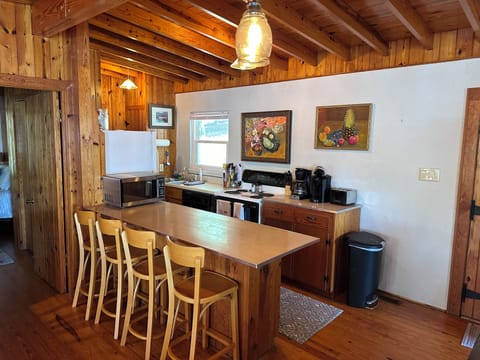 Kitchen with bar seating