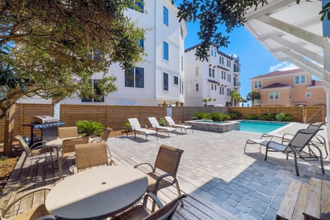 The Spacious Backyard Connects To The Beach