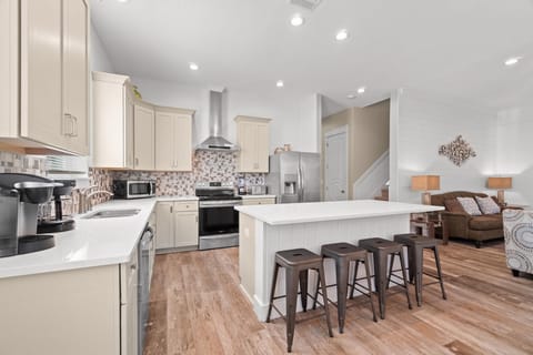 Open concept kitchen and dining