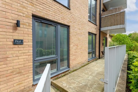 Spacious private balcony with outdoor seating