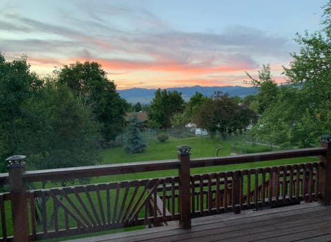 Sunset views from the deck. 