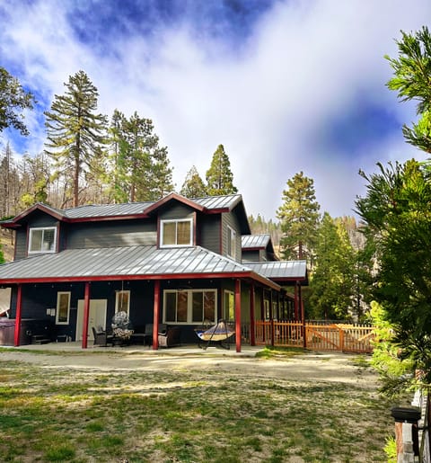 Backyard view of Zimm's Meadows Cabin