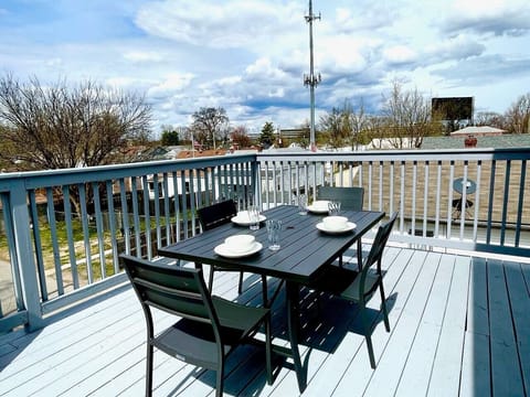 The sky deck. Churchill Down's Millionaires row in the distance