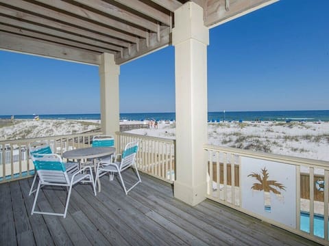 Looking out from deck