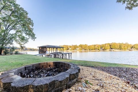 Firepit by the lake.