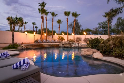 Your own private resort.  Swim by tiki torch at night.  Feels like Hawaii.
