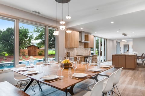 Dining area and kitchen