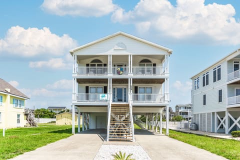 five bedrooms three bathrooms house only steps away from private beach access.