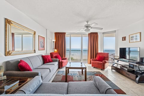 Gather together in this oceanfront condo for a family movie night!