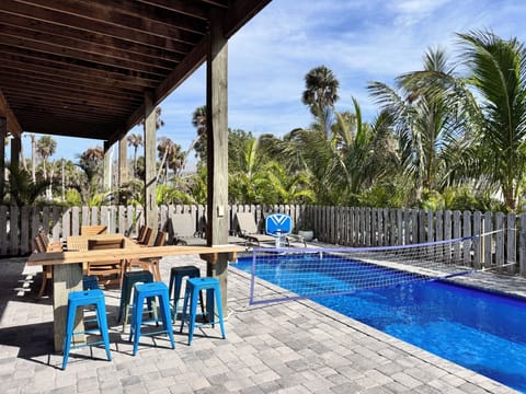 secluded pool area