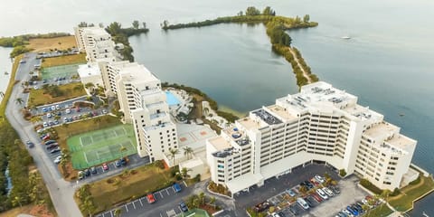 Aerial view of Gulf Island Beach & Tennis Club