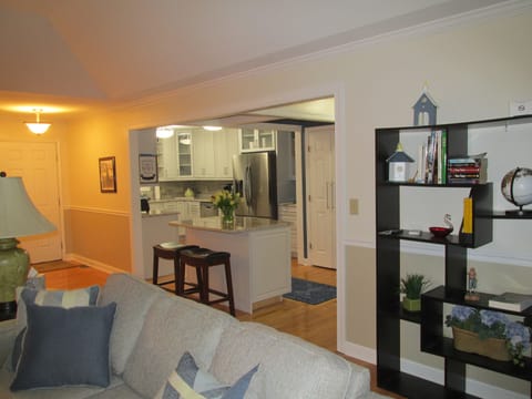 Living Room looking toward new gourmet  kitchen