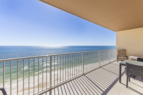 Sunny day views! Spacious balcony.