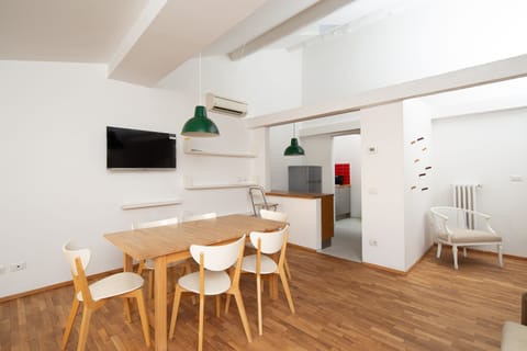 Family Apartment, 2 Bedrooms | Living area | Flat-screen TV