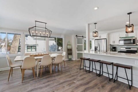 Open concept kitchen and dining