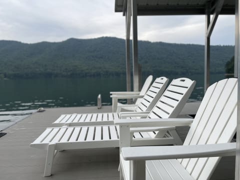 Dock chairs perfect for reading or watching the kids splash around