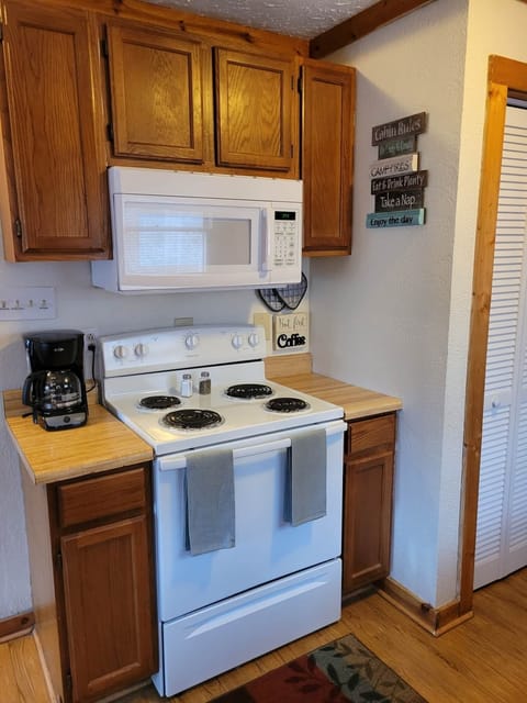 Upstairs kitchen with drip coffee maker