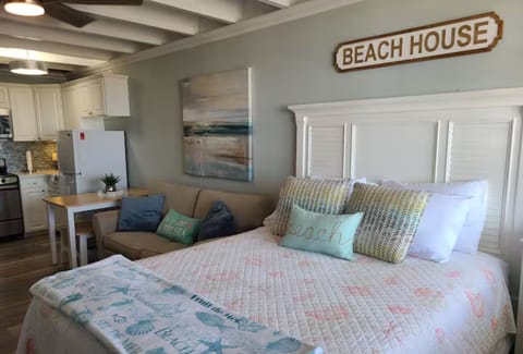 Primary bedroom with coastal décor