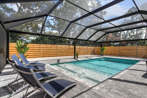 pool in backyard. camera covers majority of area