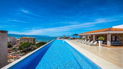 Heated saltwater lap pool