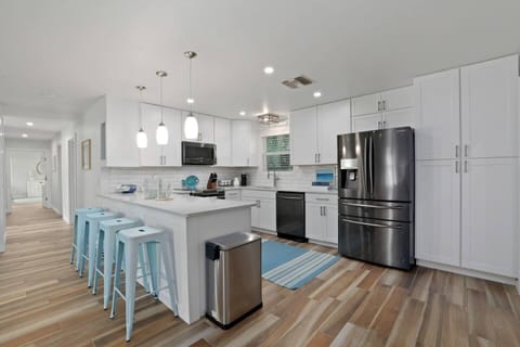 Newly remodeled kitchen with spacious island seating