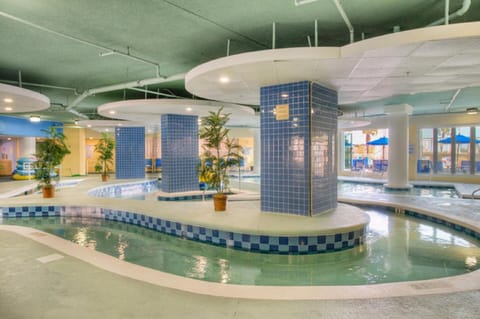 Take a break from the sun and float around the indoor lazy river for a while.