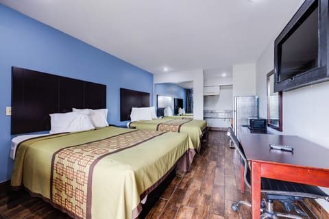 Room, 2 Queen Beds, Smoking | Desk, free WiFi, bed sheets