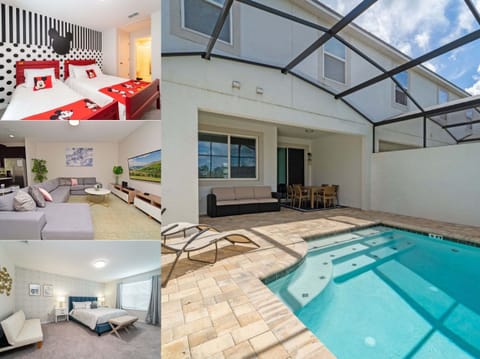 Vacation rental near Disney managed by Orlando rent a villa with a screened in private pool.
