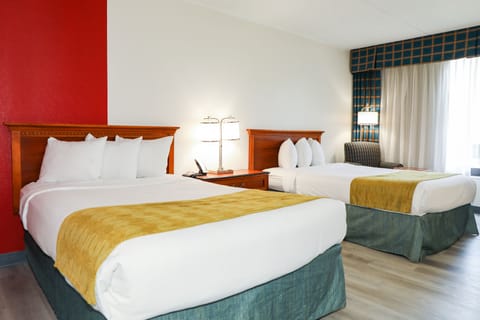 Room, 2 Double Beds, Non Smoking | Desk, iron/ironing board, free cribs/infant beds, rollaway beds