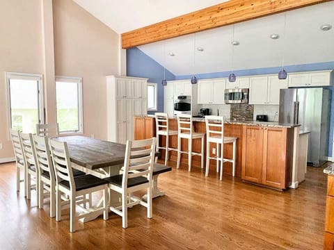 Main level kitchen and dining