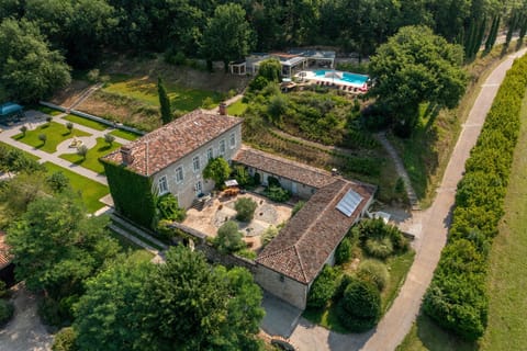 Overview of the main building and pool area