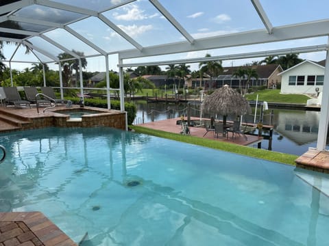 Pool and spa with southern exposure and canal views