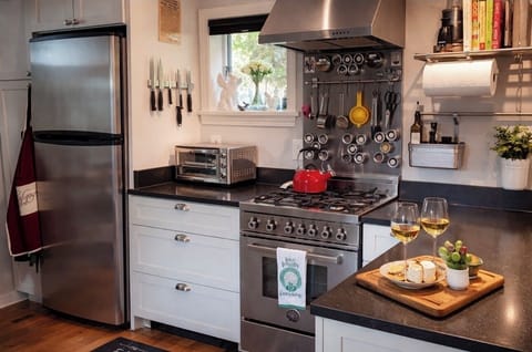 FULLY equipped kitchen for slow mornings and cozy nights.