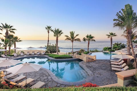 5 outdoor pools, open 7:00 AM to 8:00 PM, cabanas (surcharge)