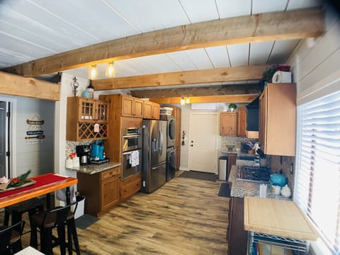 Remodeled kitchen stocked with just about everything you could need for cooking